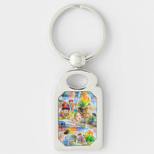 おとぎお洒落らい物語イラストレーション キーホルダー (正面)
