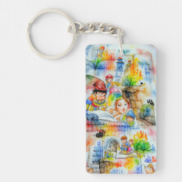 おとぎお洒落らい物語イラストレーション キーホルダー