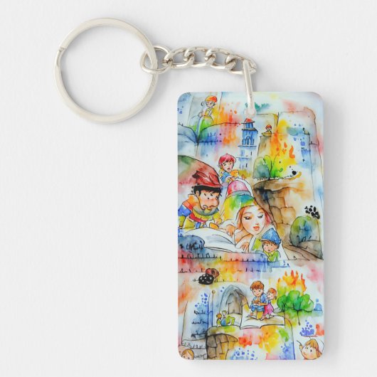 おとぎお洒落らい物語イラストレーション キーホルダー (正面)