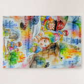 おとぎお洒落らい物語イラストレーション ジグソーパズル (横)