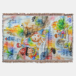 おとぎお洒落らい物語イラストレーション スローブランケット