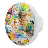 おとぎお洒落らい物語イラストレーション セラミックノブ (右)