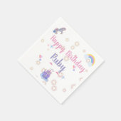 おとぎお洒落話の城とユニコーンのナプキン スタンダードカクテルナプキン (角)