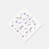 おとぎお洒落話の城とユニコーンのナプキン スタンダードカクテルナプキン (角)