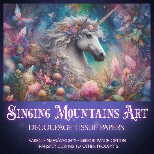 おとぎお洒落話の森のユニコーンデクページ 薄葉紙