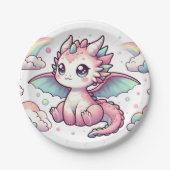 おとぎお洒落話ドラゴンベビーシャワー ペーパープレート (正面)