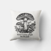 おとぎのキノコのクッションカバー - 植物のアクセント クッション (裏面)