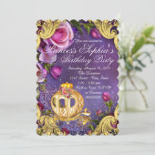 おとぎのプリンセス誕生日パーティー 招待状 (スタンド正面)