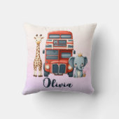 おとぎのロンドンバス - キリンと象 クッション (裏面)