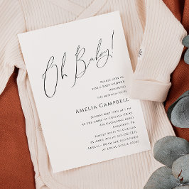 おとぎの世界のような男女問わないオーベイビー！ベビーシャワーの招待状 招待状