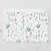 おとぎの国のようなピンクの花の写真の誕生日 招待状 (裏面)