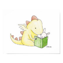 おとぎの国のアートデコ　ドラゴン＆ウサギが本を読む