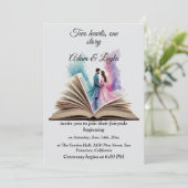 おとぎの国のウェディングブック　水の結婚式　ご招待状 招待状 (スタンド正面)