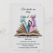 おとぎの国のウェディングブック　水の結婚式　ご招待状 招待状 (正面/裏面)