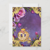 おとぎの国のプリンセス誕生日パーティーの招待状 招待状 (裏面)