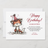 おとぎの国の動物たち　お名前入り　子供用グリーティングカード (正面)