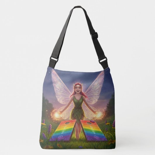 おとぎの国の妖精のウェディングシャワートートクロスボディバッグA クロスボディバッグ (正面)