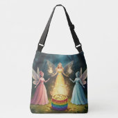 おとぎの国の妖精のウェディングシャワートートクロスボディバッグD クロスボディバッグ (正面)