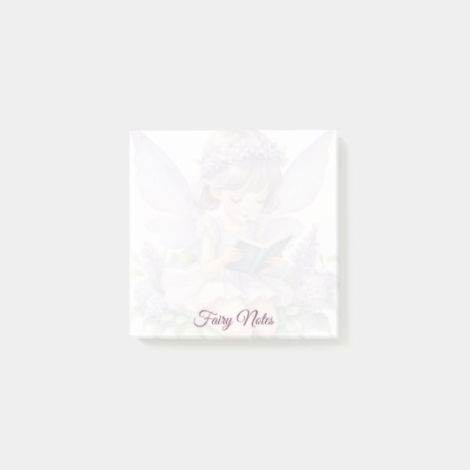 おとぎの国の妖精のパステルカラーのメモ帳 ポストイット (正面)