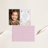 おとぎの国の妖精のマジカルガーデン誕生日写真 招待状