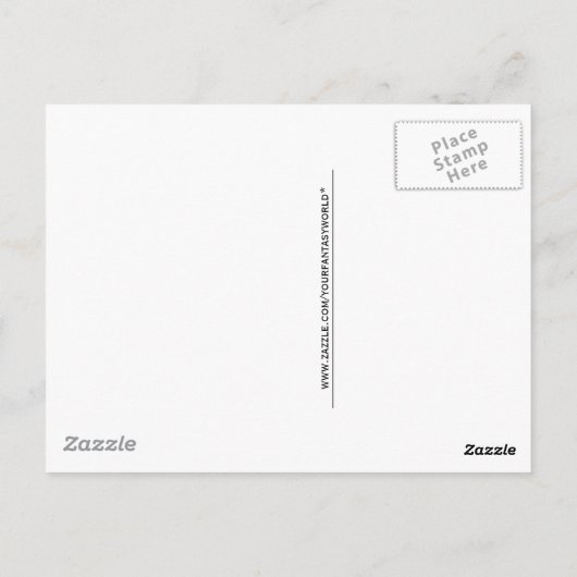 おとぎの城の完璧な誕生日とファンタジーギフト ポストカード (裏面)