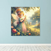 おとぎの庭の妖精 キャンバスプリント (インサイチュ (ウッドフロア))