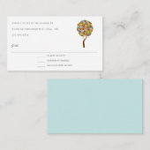 おとぎの森のパッチワーク花柄 おとぎ話の木 エンクロージャーカード (正面/裏面)