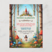 おとぎの森の誕生日招待状 ポストカード (正面)