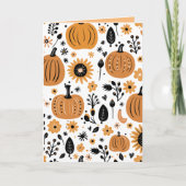 おとぎめいたパンプキンと秋の花のカスタマイズ 招待状 (正面)