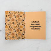 おとぎめいたパンプキンと秋の花のカスタマイズ 招待状 (内部)