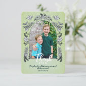 おとぎめいたフォトアーチの花のクリスマス サンキューカード (スタンド正面)