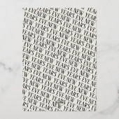 おとぎめいた手描きコケット新年の宴会 箔招待状 (裏面)