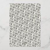 おとぎめいた手描きコケット新年の宴 箔招待状 (裏面)