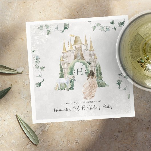 おとぎエレガントらい物語プリンセス |誕生日パーティー スタンダードカクテルナプキン