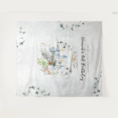 おとぎエレガント話 |プリンセス誕生日背景 タペストリー (正面(横))