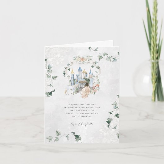 おとぎエレガント話 |プリンセス誕生日 サンキューカード (正面)