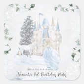 おとぎエレガント話 |冬のプリンセス誕生日 スクエアシール (正面)