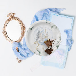 おとぎエレガント話 |冬のプリンセス誕生日 ペーパープレート