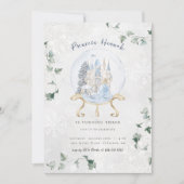 おとぎエレガント話 |冬のプリンセス誕生日 招待状 (正面)