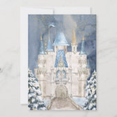 おとぎエレガント話 |冬のプリンセス誕生日 招待状 (裏面)