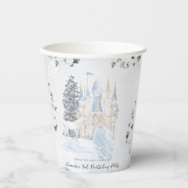 おとぎエレガント話 |冬のプリンセス誕生日 紙コップ