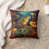 おとぎカエル枕ウィリアム・モリスインスパイア クッション (ブランケット)