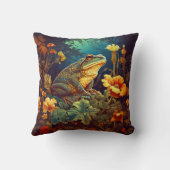 おとぎカエル枕ウィリアム・モリスインスパイア クッション (裏面)