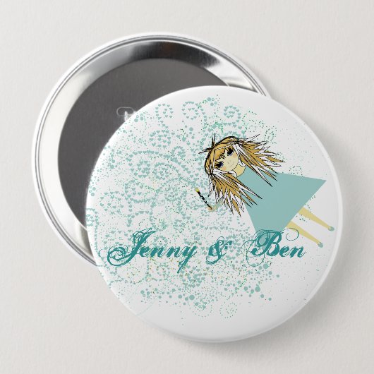 おとぎ与えり話を愛し結婚て 缶バッジ (正面&裏面)