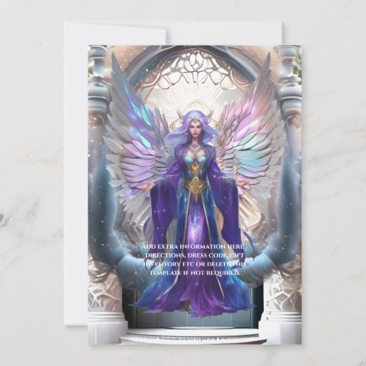 おとぎ姫魔法城おとぎ話の女の子の翼 招待状 (裏面)