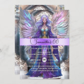 おとぎ姫魔法城おとぎ話の女の子の翼 招待状 (正面/裏面)