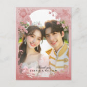 おとぎ感謝していこそ写真の結婚はがき ポストカード (正面)