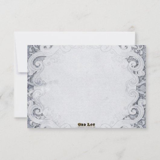 おとぎ華美話し本ウェディングRSVPグレー 出欠カード (裏面)