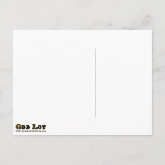 おとぎ華美話のストーリーブックウェディングの日付を保存 案内ポストカード (裏面)