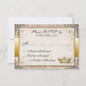 おとぎ華美話のストーリーブックウェディングRSVP 出欠カード (正面)